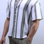 Men’s Casual Short Sleeve Button-Up Shirt – Summer vibes