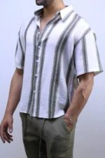 Men’s Casual Short Sleeve Button-Up Shirt – Summer vibes