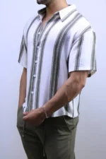 Men’s Casual Short Sleeve Button-Up Shirt – Summer vibes – Image 28