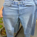 Men’s light Blue Slim Fit Stretch Jeans – Washed Denim
