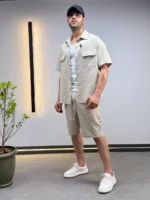 Premium Textured Shirt & Shorts Set – Image 23