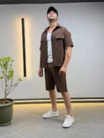 Premium Textured Shirt & Shorts Set – Image 11