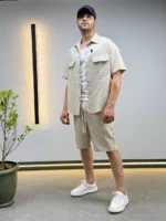 Premium Textured Shirt & Shorts Set – Image 20