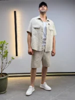 Premium Textured Shirt & Shorts Set – Image 19