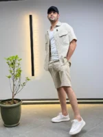 Premium Textured Shirt & Shorts Set