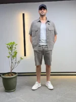 Premium Textured Shirt & Shorts Set – Image 16