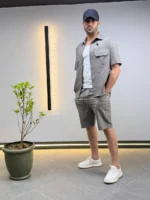 Premium Textured Shirt & Shorts Set – Image 18