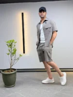 Premium Textured Shirt & Shorts Set – Image 17