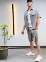 Premium Textured Shirt & Shorts Set – Image 9