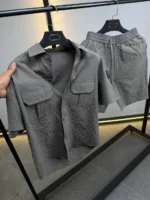 Premium Textured Shirt & Shorts Set – Image 5