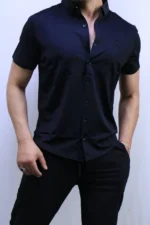 Men’s Premium Short Sleeve Button-Up Shirt – Elegant Modern Fit – Image 14