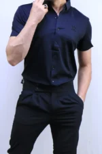 Men’s Premium Short Sleeve Button-Up Shirt – Elegant Modern Fit – Image 18