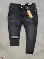Jeans Men's basic Slender Slim Fit Dark Grey Denim Jeans – Image 10