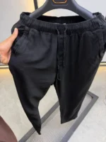 Men's Relaxed Drawstring Linen Blend Pants – Image 5