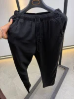 Men's Relaxed Drawstring Linen Blend Pants – Image 8