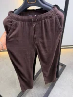 Men's Relaxed Drawstring Linen Blend Pants – Image 15