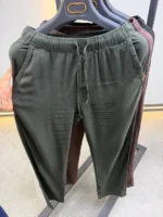 Men's Relaxed Drawstring Linen Blend Pants – Image 12