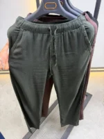 Men's Relaxed Drawstring Linen Blend Pants – Image 10