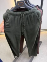 Men's Relaxed Drawstring Linen Blend Pants – Image 7