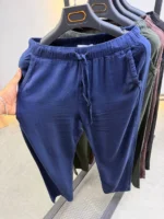 Men's Relaxed Drawstring Linen Blend Pants – Image 2