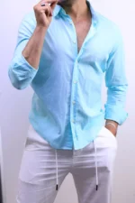 Men’s Premium Casual Button-Up Shirt – Elegant Slim Fit Style – Image 3