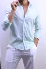 Men’s Premium Casual Button-Up Shirt – Elegant Slim Fit Style