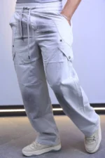 Premium Relaxed Fit Cargo Pants - Drawstring Waist – Image 7