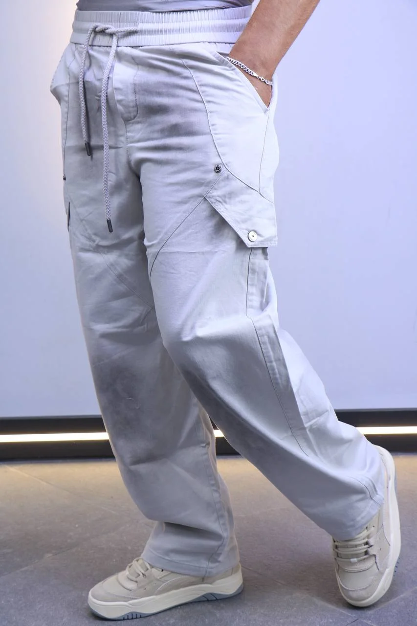5956325165551522341 Premium Relaxed Fit Cargo Pants - Drawstring Waist – Image 1