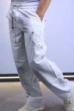 Premium Relaxed Fit Cargo Pants - Drawstring Waist – Image 4