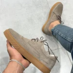 Urban Suede Lace Up Shoes  – Minimal Leather–Feel Casual Shoes
