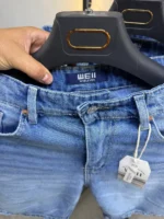 Premium Light Wash Denim Short , Vintage Wash Denim Short – Image 3