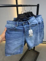 Premium Light Wash Denim Short , Vintage Wash Denim Short – Image 5