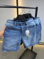 Premium Light Wash Denim Short , Vintage Wash Denim Short – Image 6