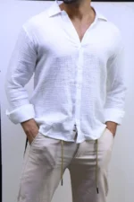 Premium Relaxed Fit Shirt,Coastal Linen Shirt – Image 5