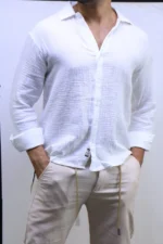 Premium Relaxed Fit Shirt,Coastal Linen Shirt – Image 14