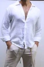 Premium Relaxed Fit Shirt,Coastal Linen Shirt – Image 12
