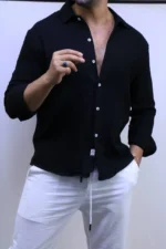 Premium Relaxed Fit Shirt,Coastal Linen Shirt – Image 16