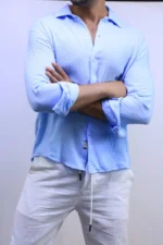 Premium Relaxed Fit Shirt,Coastal Linen Shirt – Image 18