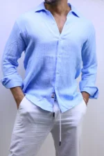 Premium Relaxed Fit Shirt,Coastal Linen Shirt – Image 19