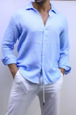 Premium Relaxed Fit Shirt,Coastal Linen Shirt – Image 20