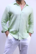 Premium Relaxed Fit Shirt,Coastal Linen Shirt – Image 29
