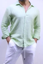 Premium Relaxed Fit Shirt,Coastal Linen Shirt – Image 9