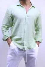 Premium Relaxed Fit Shirt,Coastal Linen Shirt – Image 28