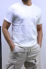 Textured Crew Neck T-Shirt – Casual Fit – Image 3