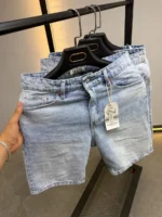 Premium Denim Short , light blue Wash Denim Short – Image 5