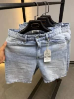 Premium Denim Short , light blue Wash Denim Short – Image 6