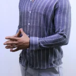 Men’s Striped Shirt – Long Sleeve Casual Shirt