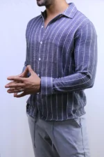 Men’s Striped Shirt – Long Sleeve Casual Shirt