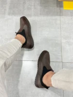 Comfort Leather Slip-On Loafers, Brown Casual Leather Slip-On – Image 8