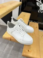Essential Leather Sneakers –Minimal White Leather Sneakers – Image 9